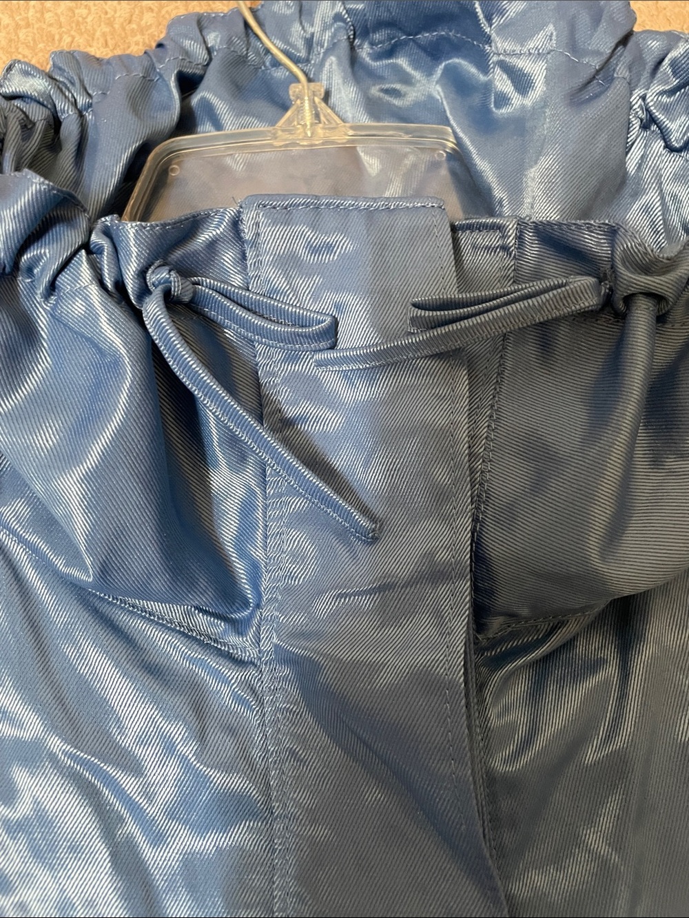 Ruby Rd. Shiny Light Blue Cropped Utility Jacket - Picture 10 of 12